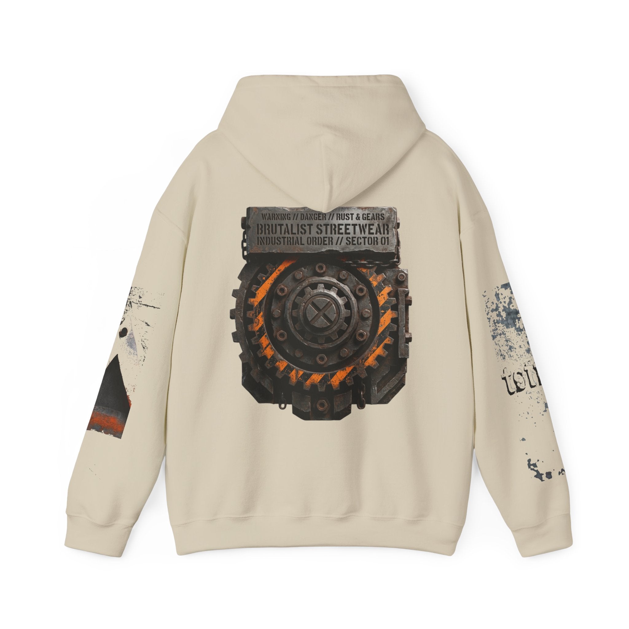 Industrial Gear Graphic Hoodie — Vintage Mechanical Engine Streetwear - TNC Designz
