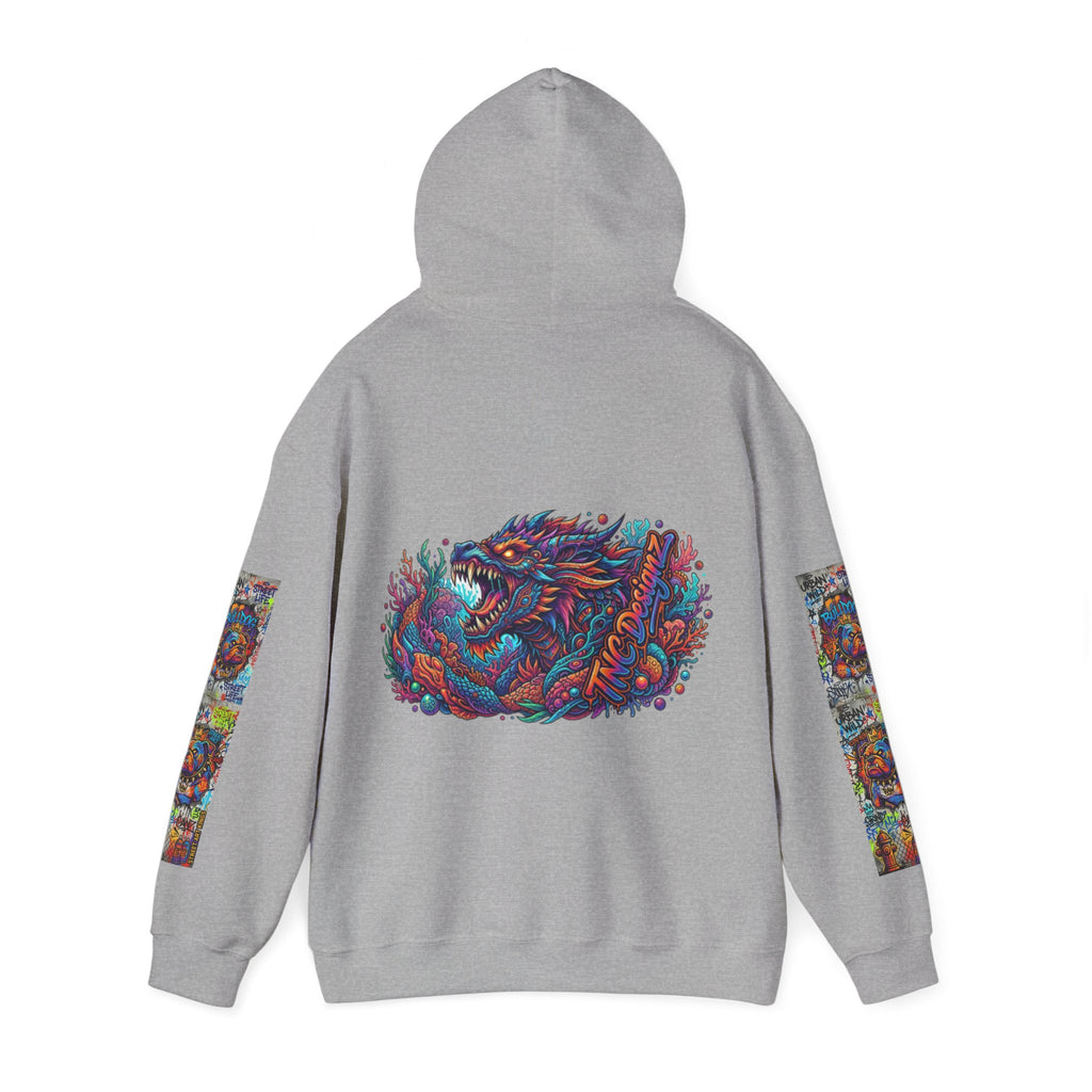 Street Art Dragon Hoodie — "Hyper Street Star" Graffiti Pullover
