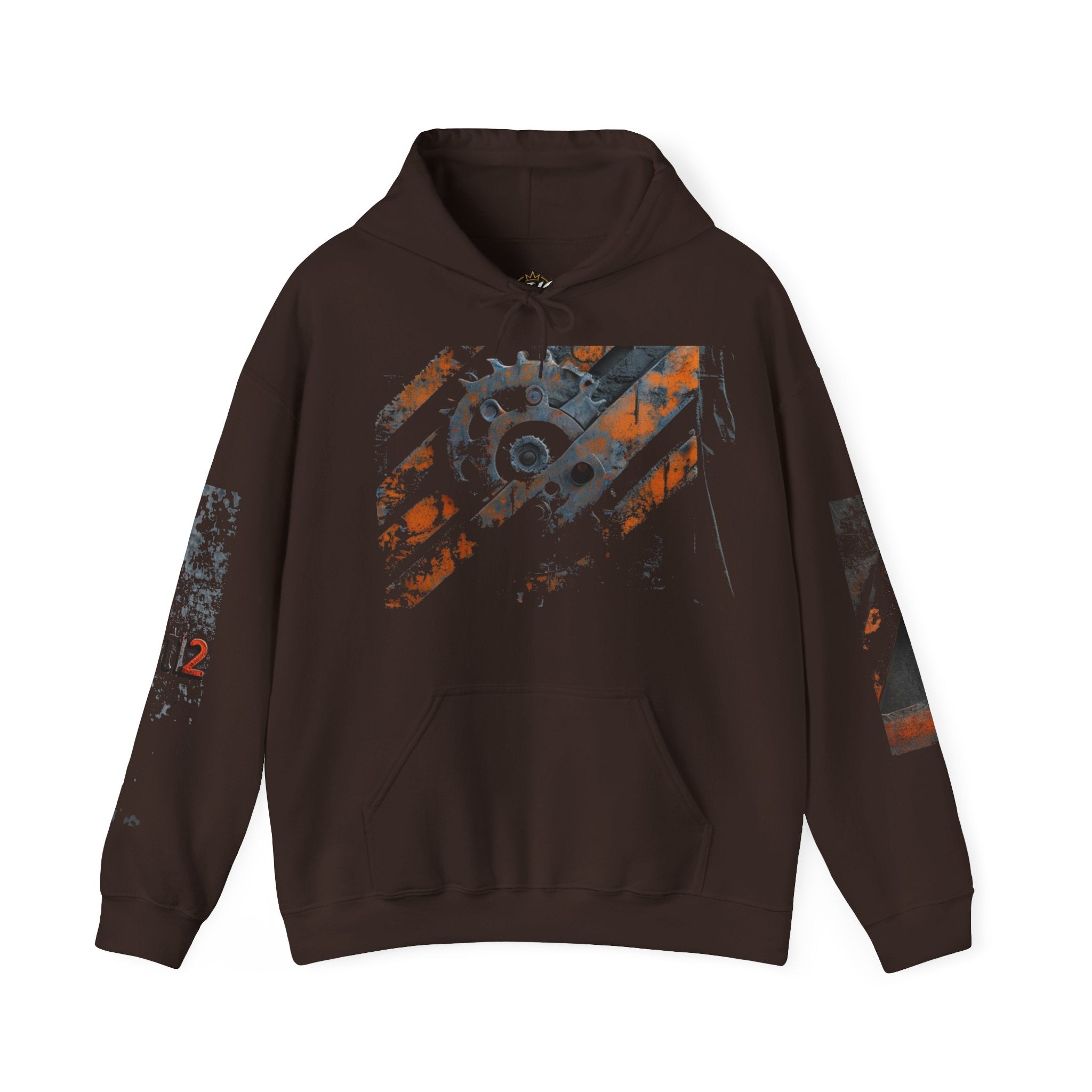 Industrial Gear Graphic Hoodie — Vintage Mechanical Engine Streetwear - TNC Designz