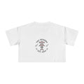 Tie-Dye Crop Tee — Light Blue Spiral "TNC Designz EST. 2024" - Heavyweight Streetwear