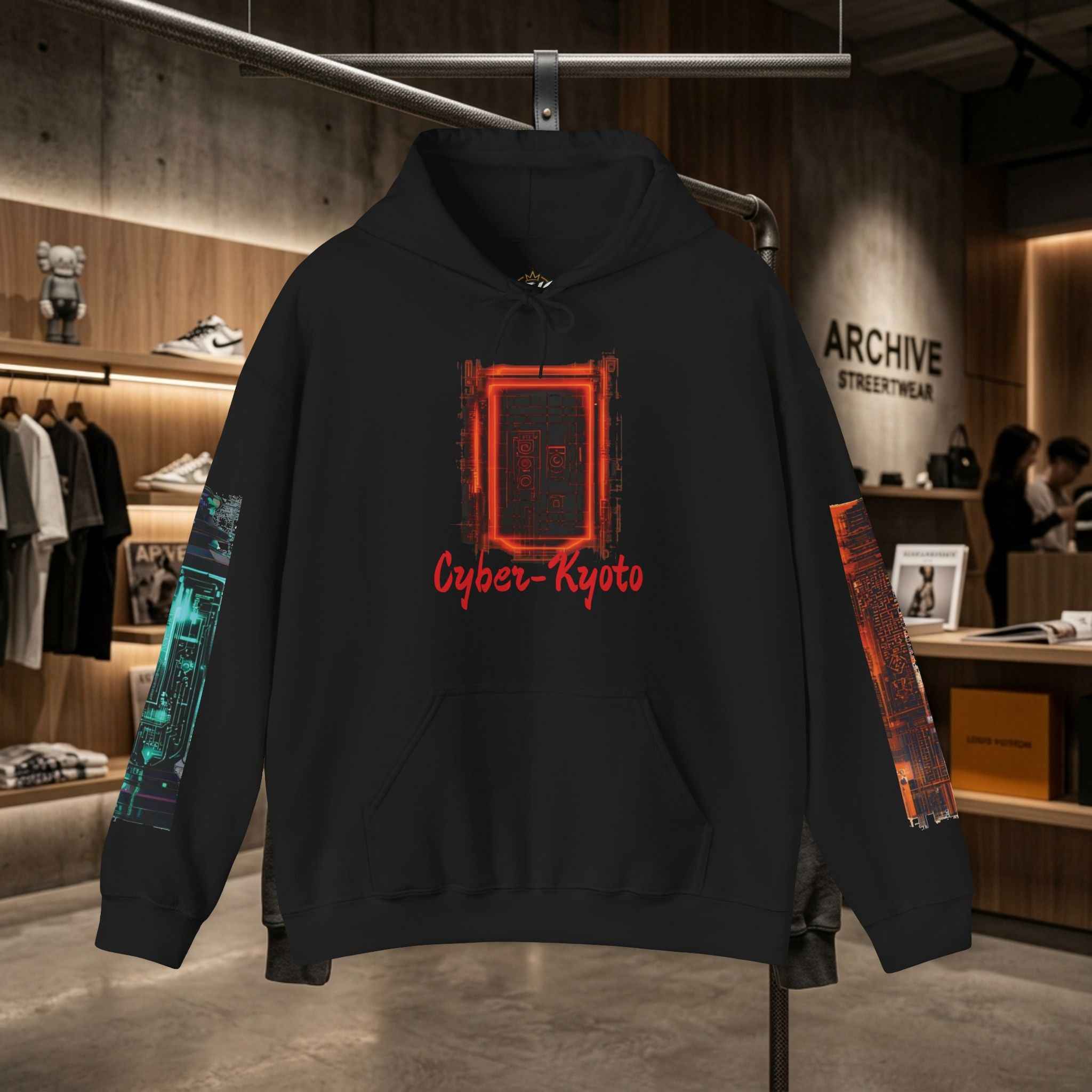 TNC Cyber-Kyoto Nightlife Heavyweight Hoodie - TNC Designz