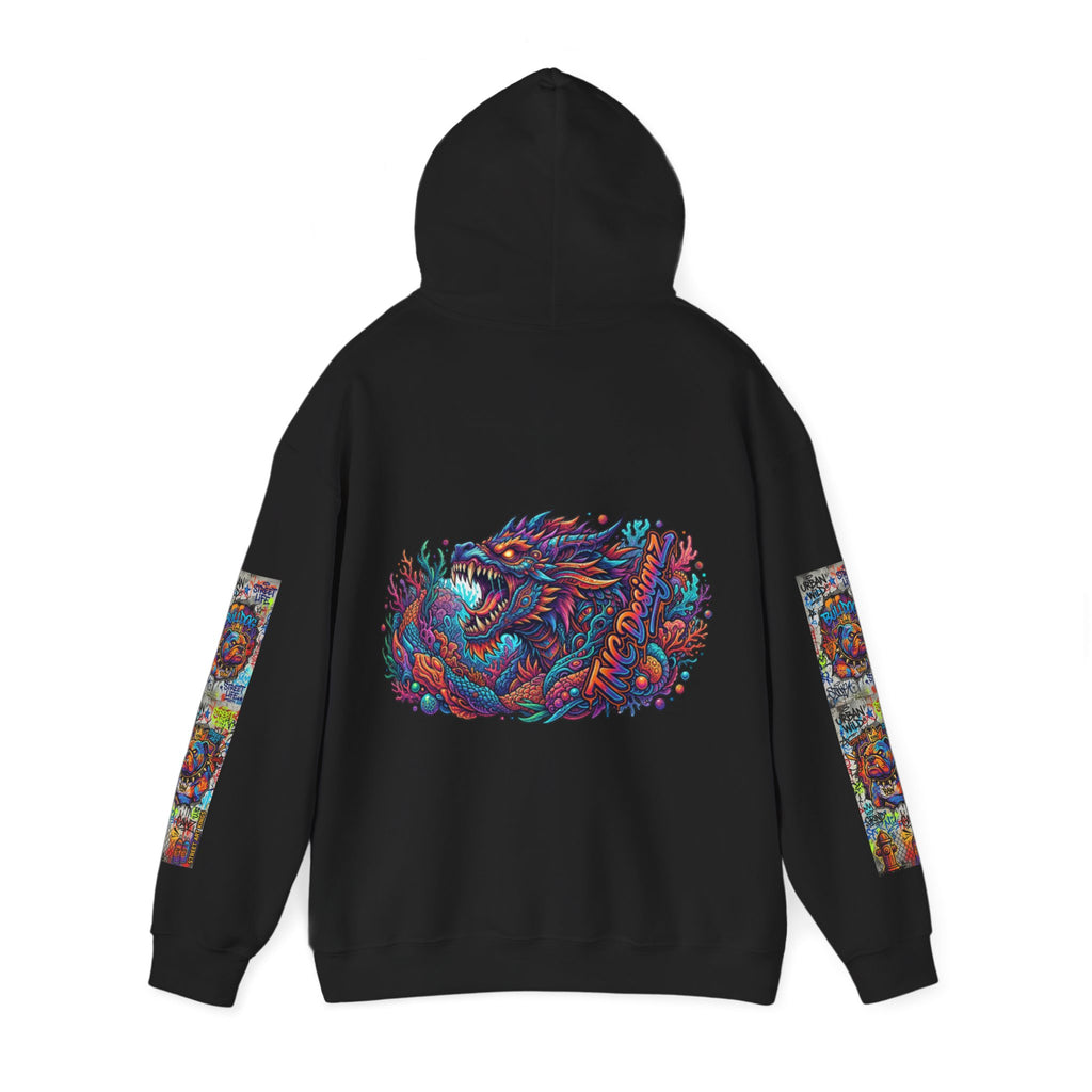 Street Art Dragon Hoodie — "Hyper Street Star" Graffiti Pullover
