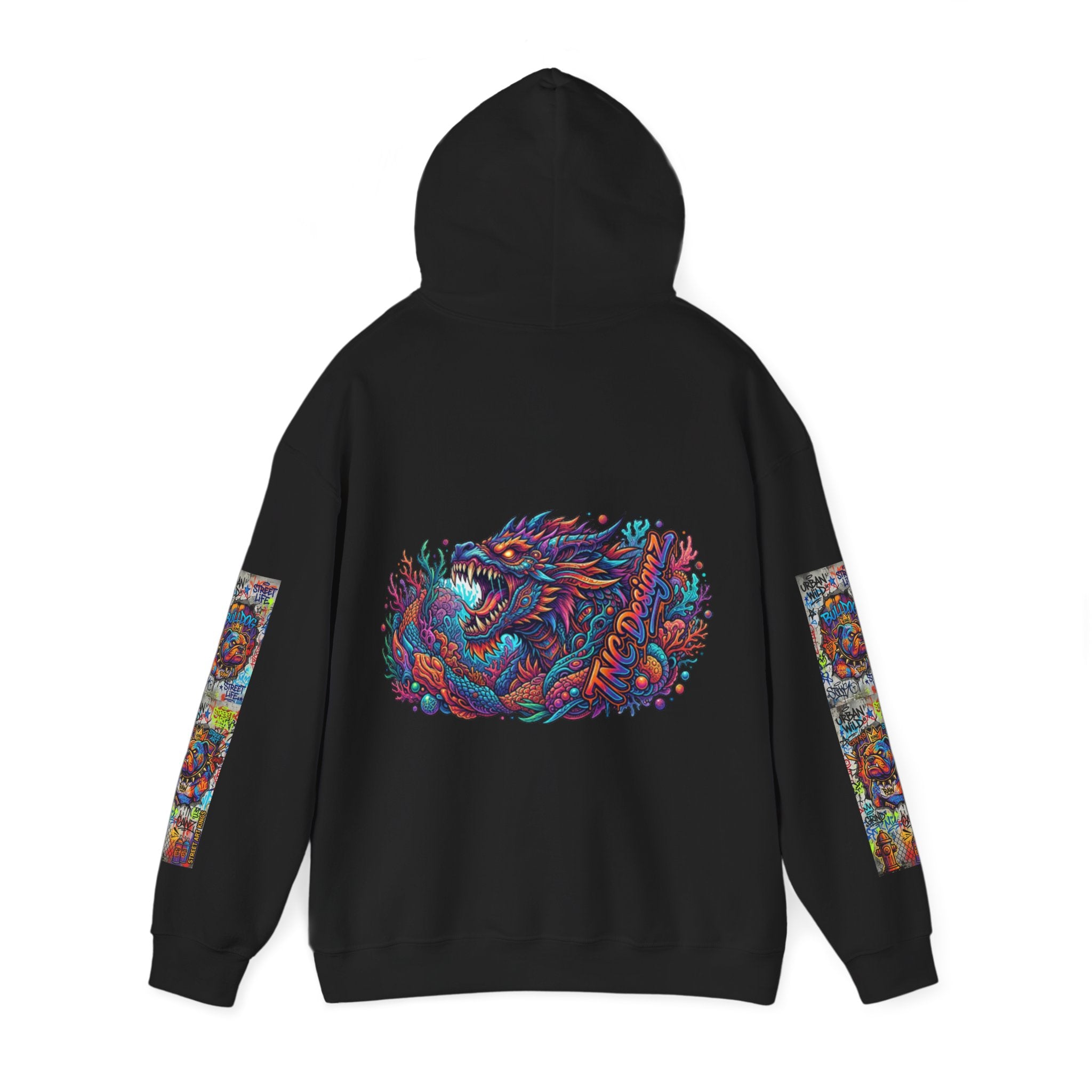 Street Art Dragon Hoodie — "Hyper Street Star" Graffiti Pullover