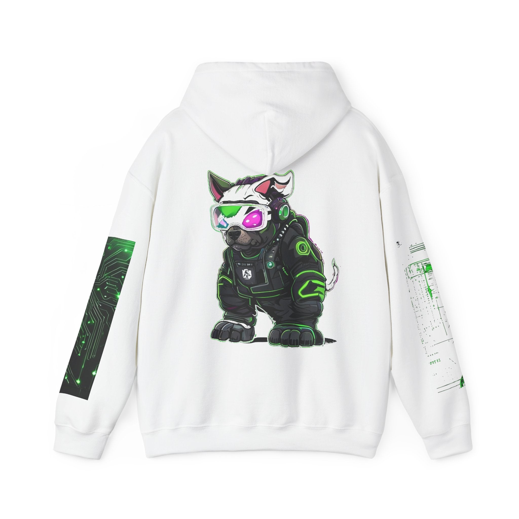 TNC Cyberpunk Cat Heavyweight Streetwear Hoodie