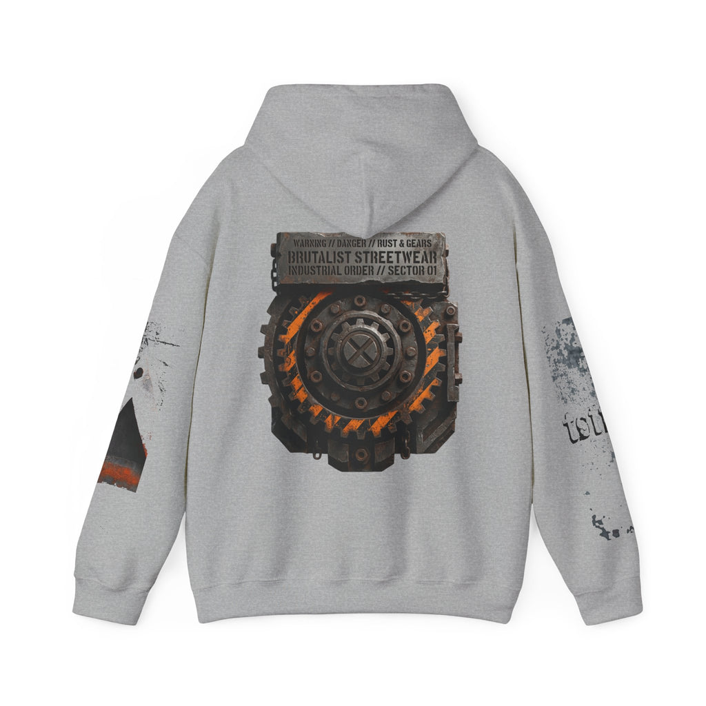 Industrial Gear Graphic Hoodie — Vintage Mechanical Engine Streetwear - TNC Designz