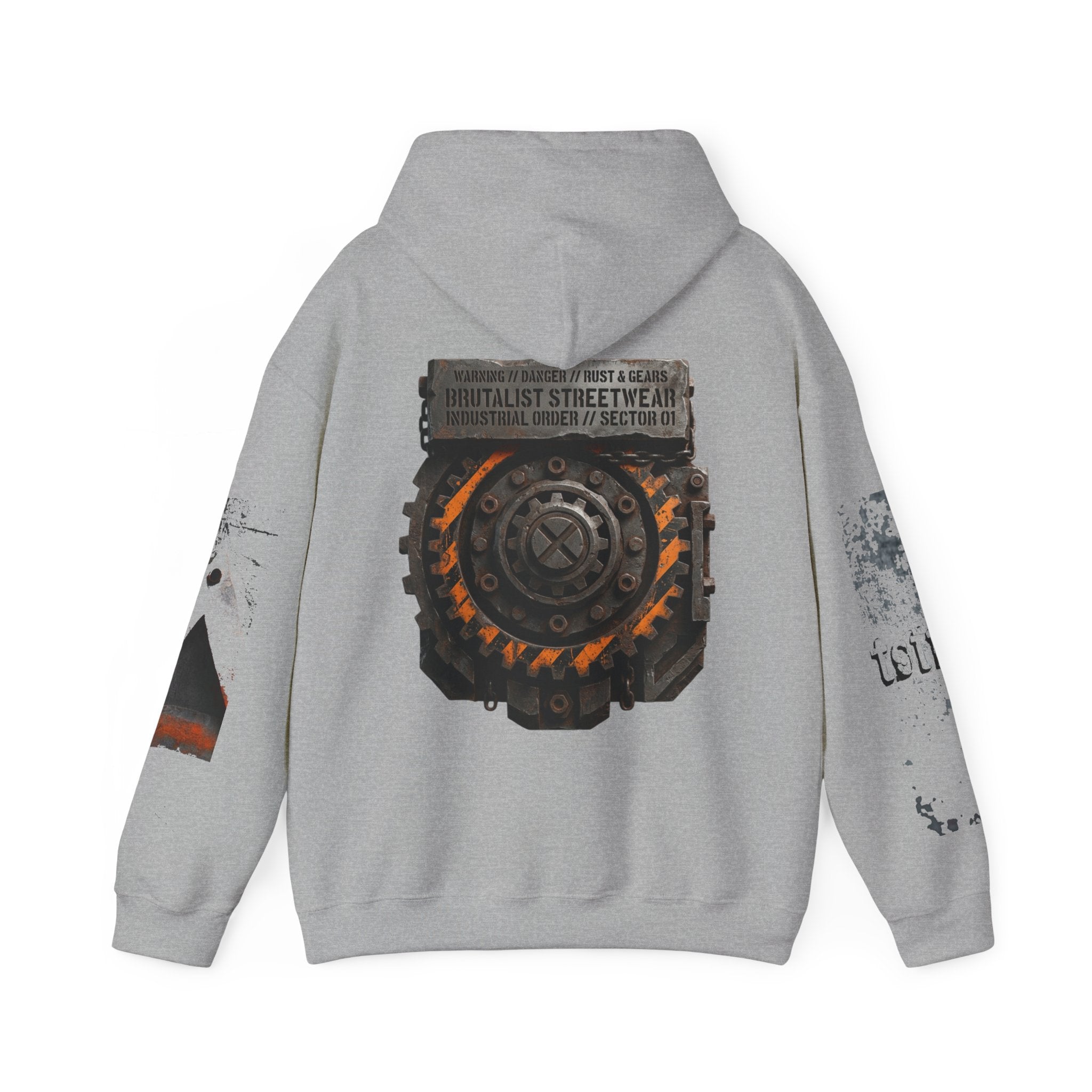 Industrial Gear Graphic Hoodie — Vintage Mechanical Engine Streetwear - TNC Designz