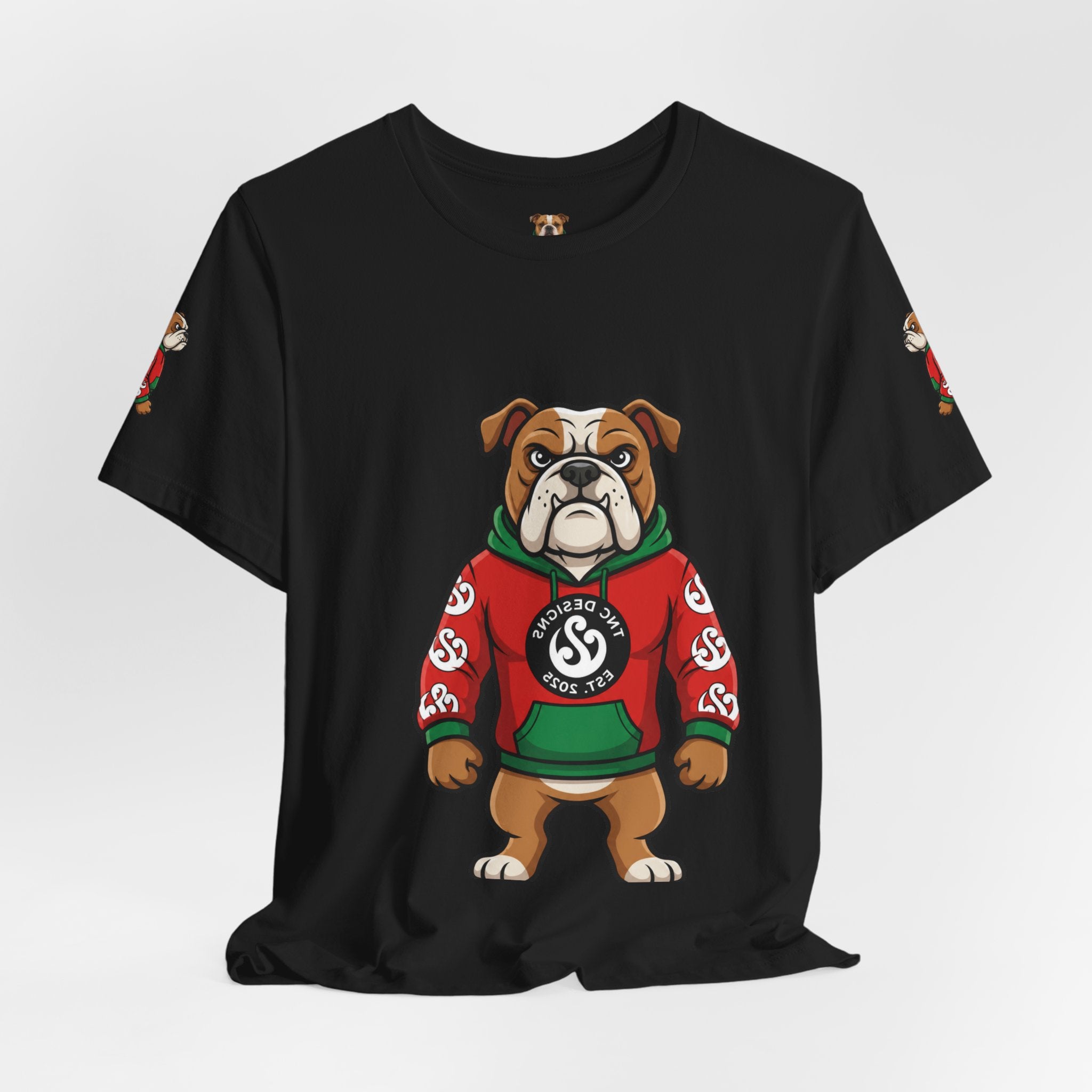 TNC Bulldog Heavyweight Streetwear Tee — Black