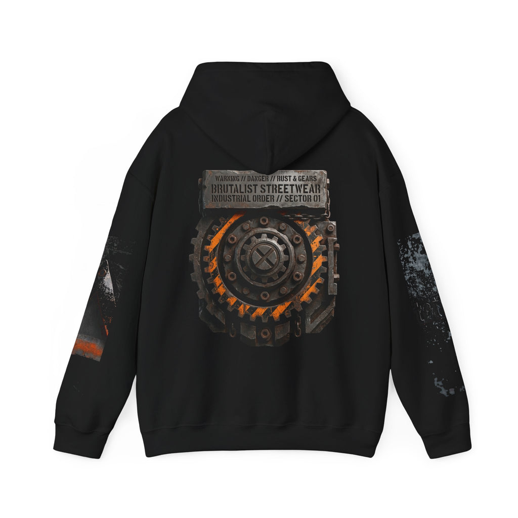 Industrial Gear Graphic Hoodie — Vintage Mechanical Engine Streetwear - TNC Designz