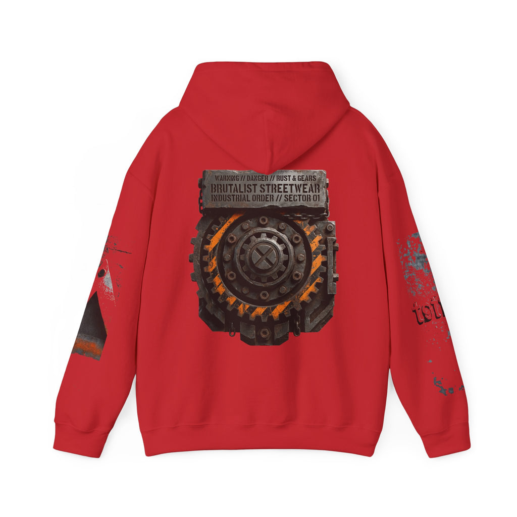 Industrial Gear Graphic Hoodie — Vintage Mechanical Engine Streetwear - TNC Designz
