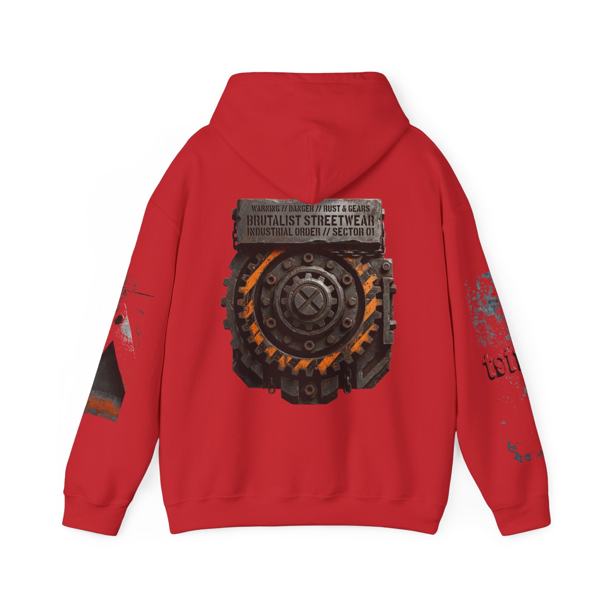 Industrial Gear Graphic Hoodie — Vintage Mechanical Engine Streetwear - TNC Designz