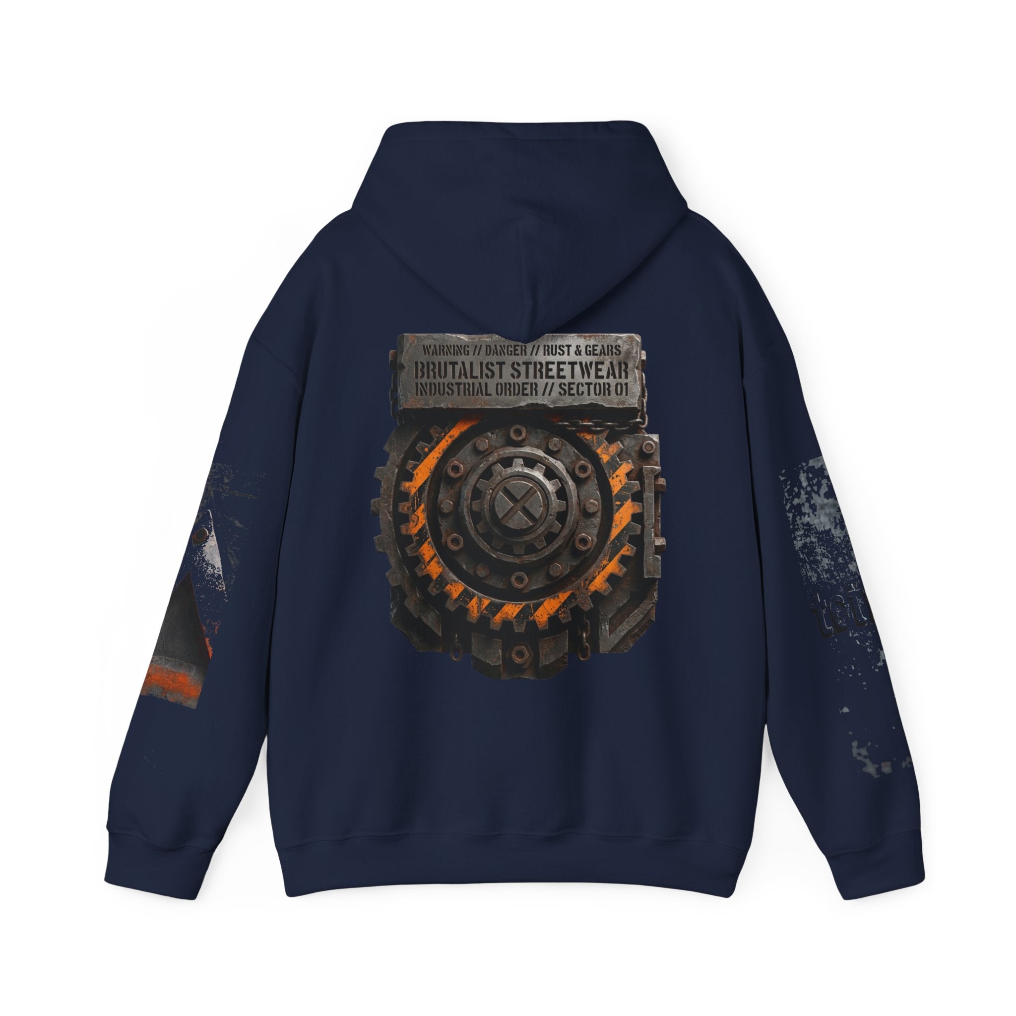 Industrial Gear Graphic Hoodie — Vintage Mechanical Engine Streetwear - TNC Designz