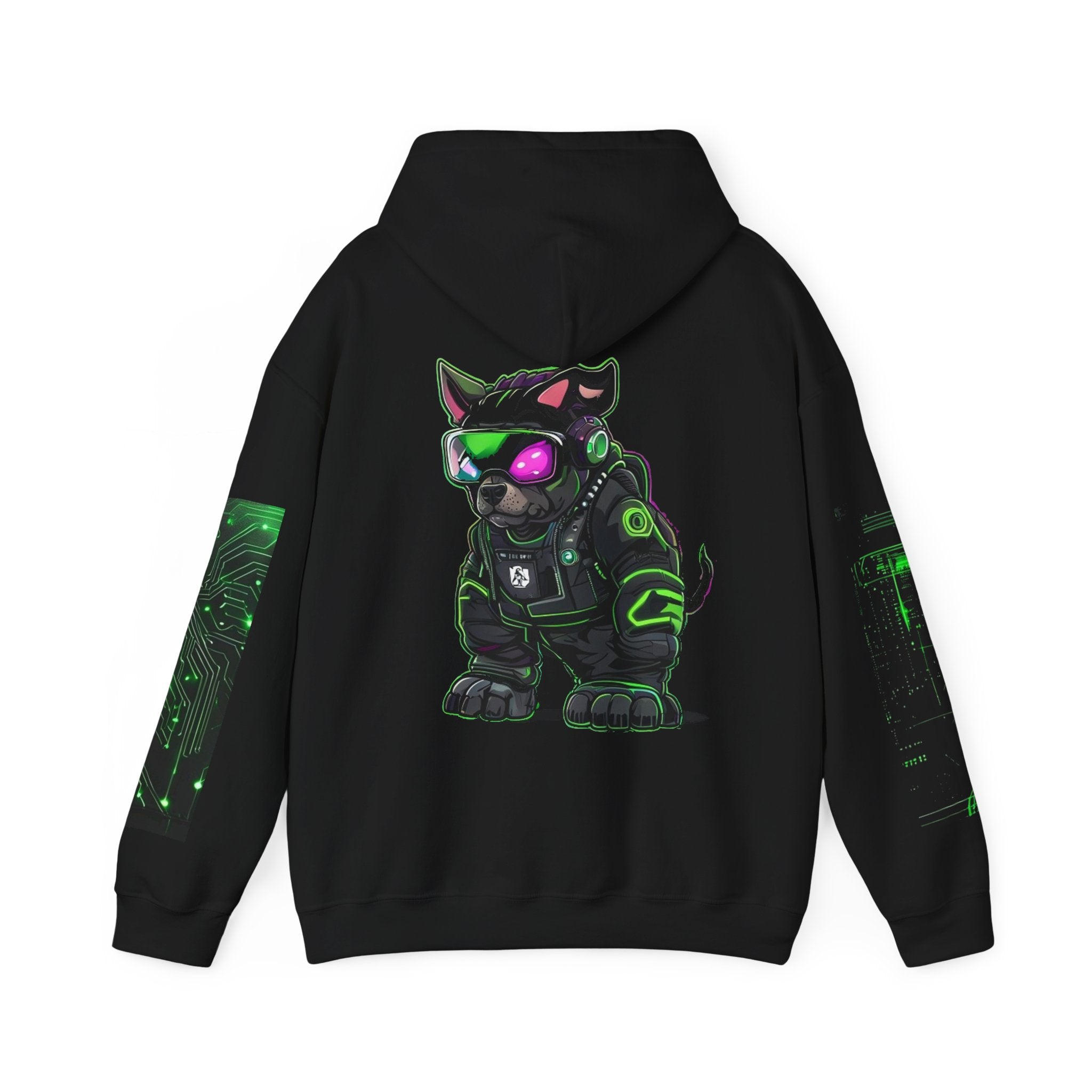 TNC Cyberpunk Cat Heavyweight Streetwear Hoodie