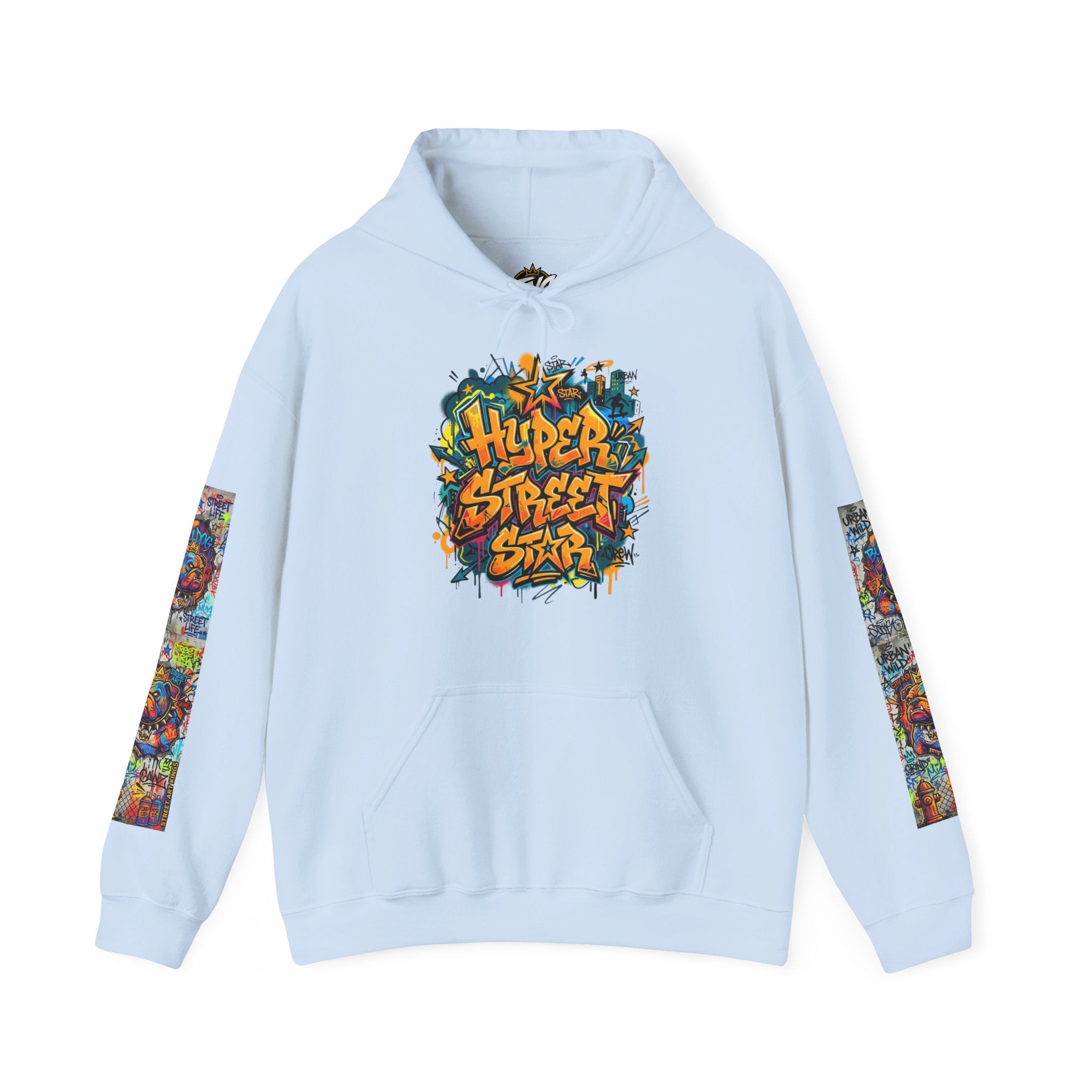 Street Art Dragon Hoodie — "Hyper Street Star" Graffiti Pullover - TNC Designz