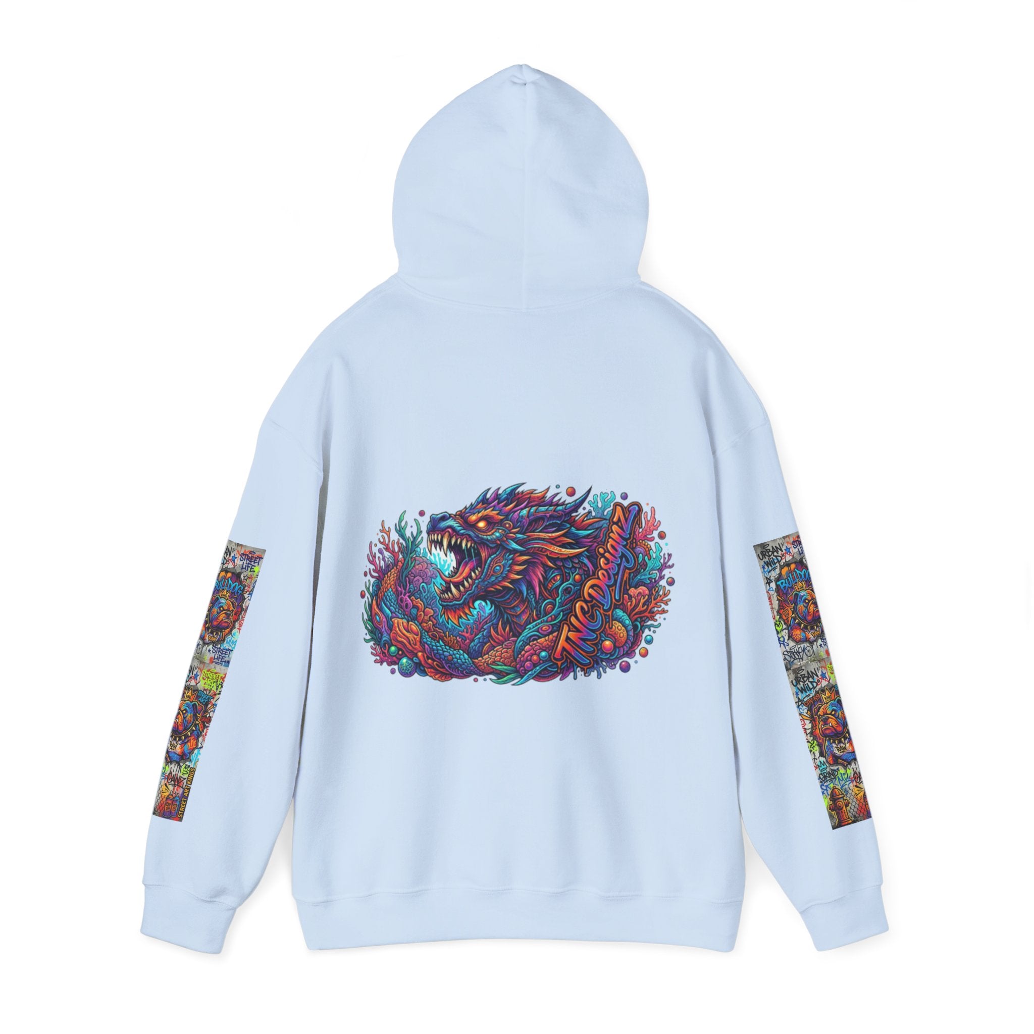 Street Art Dragon Hoodie — "Hyper Street Star" Graffiti Pullover