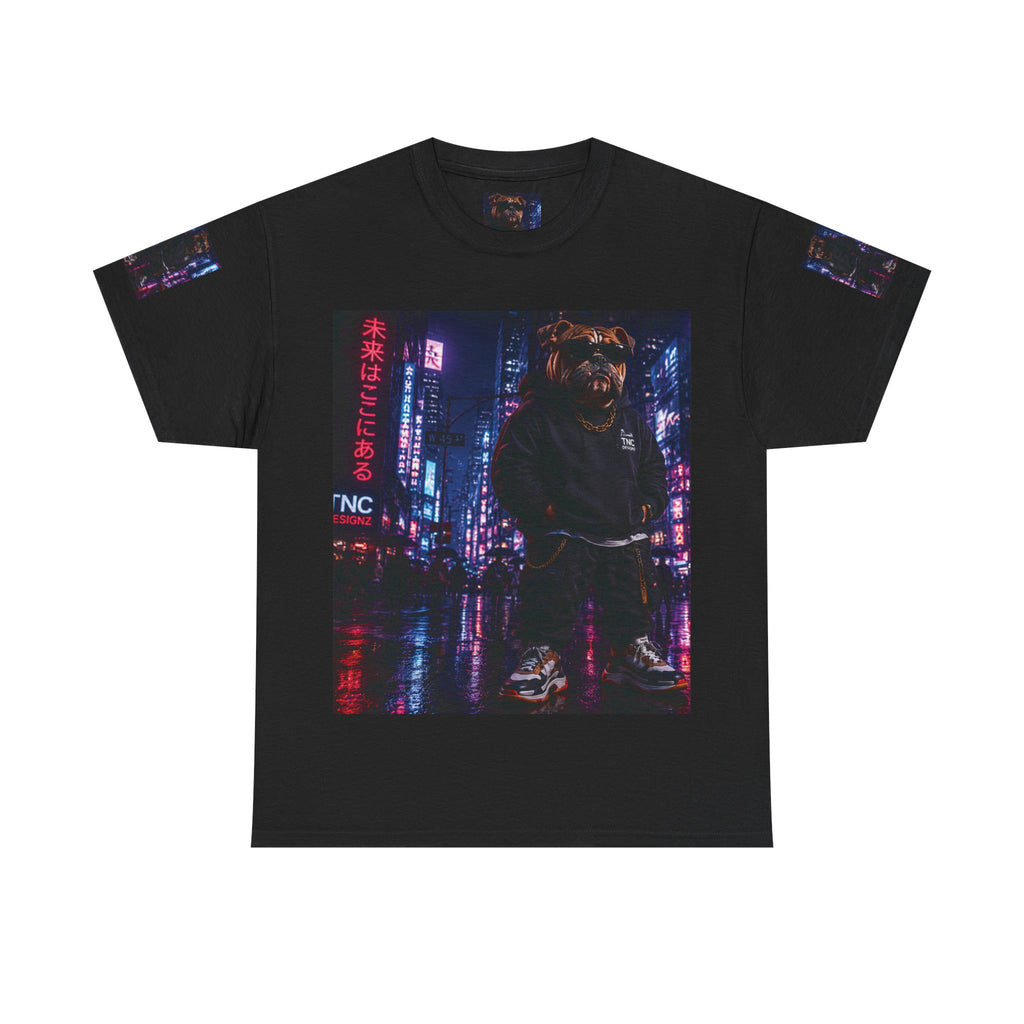 TNC Bulldog Streetwear Range — Animated Bulldog Character in Hoodie & Gold Chain