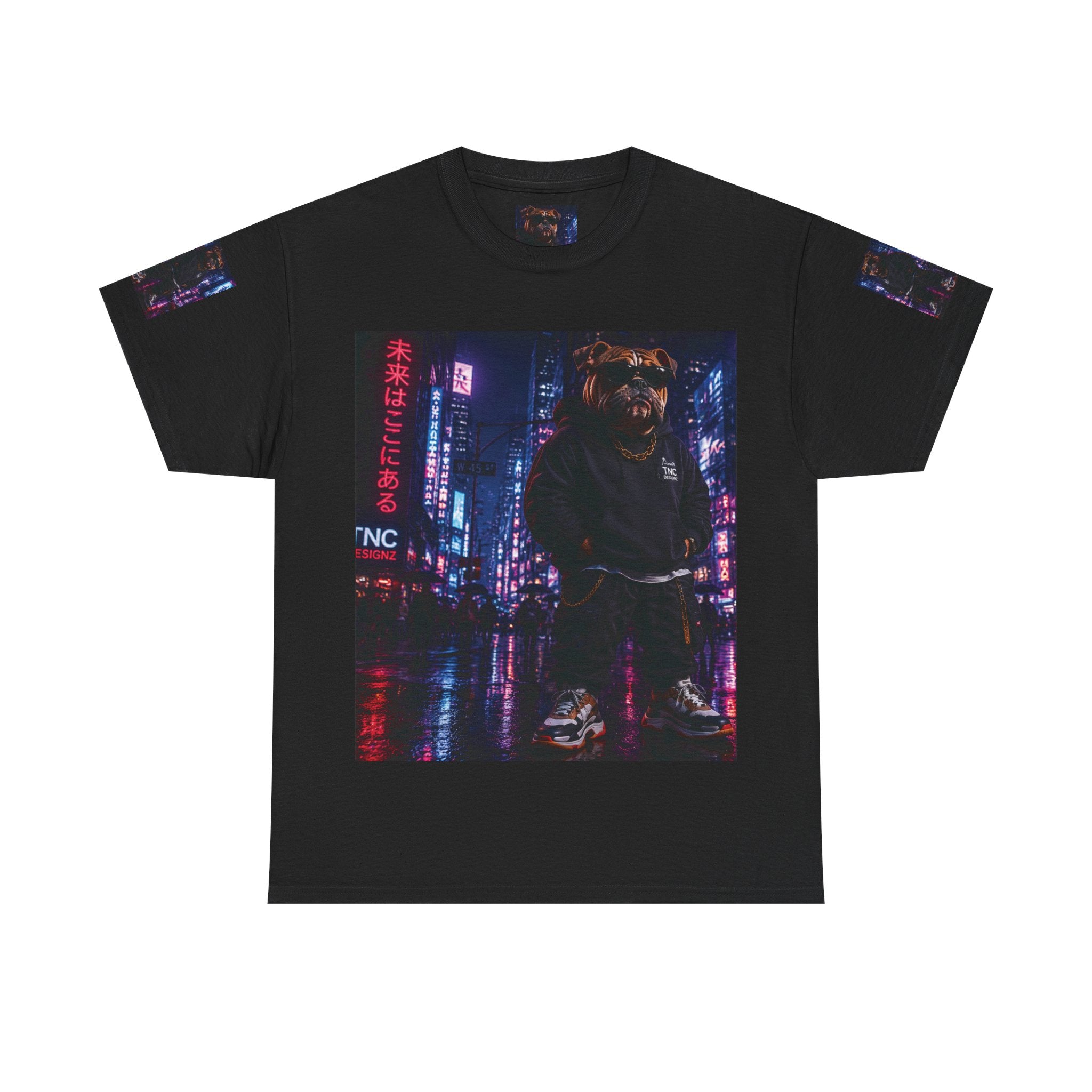 TNC Bulldog Streetwear Range — Animated Bulldog Character in Hoodie & Gold Chain