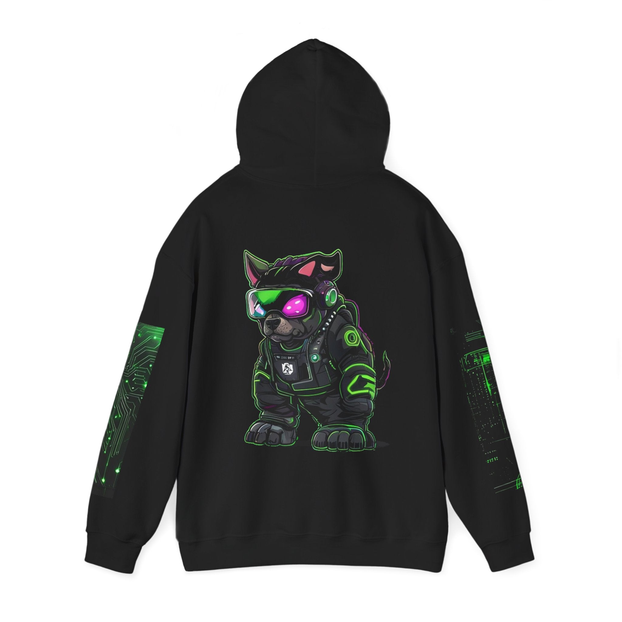 TNC Cyberpunk Cat Heavyweight Streetwear Hoodie