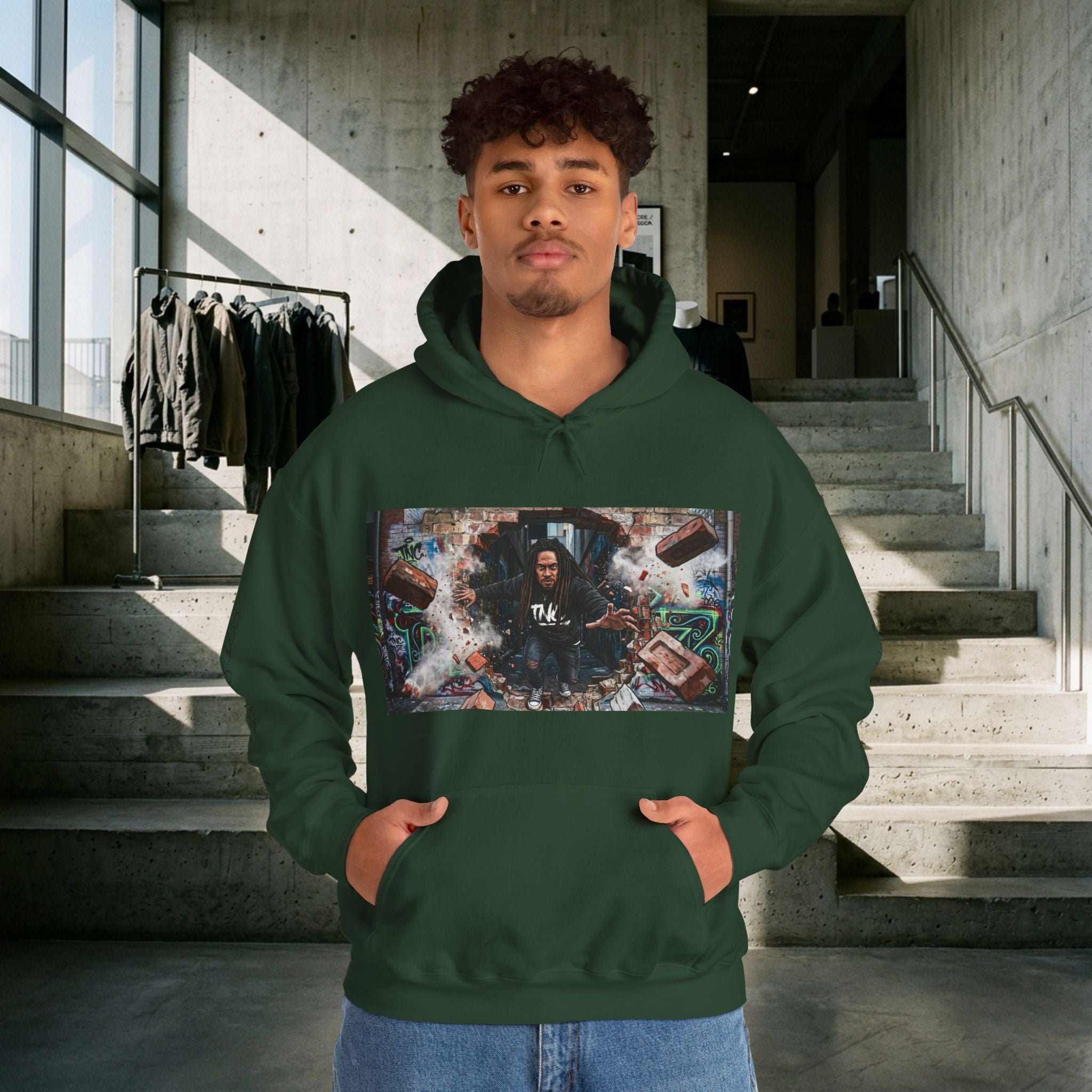 TNC "Wallbreak" 3D Transition Heavyweight Hoodie — Boxy Fit