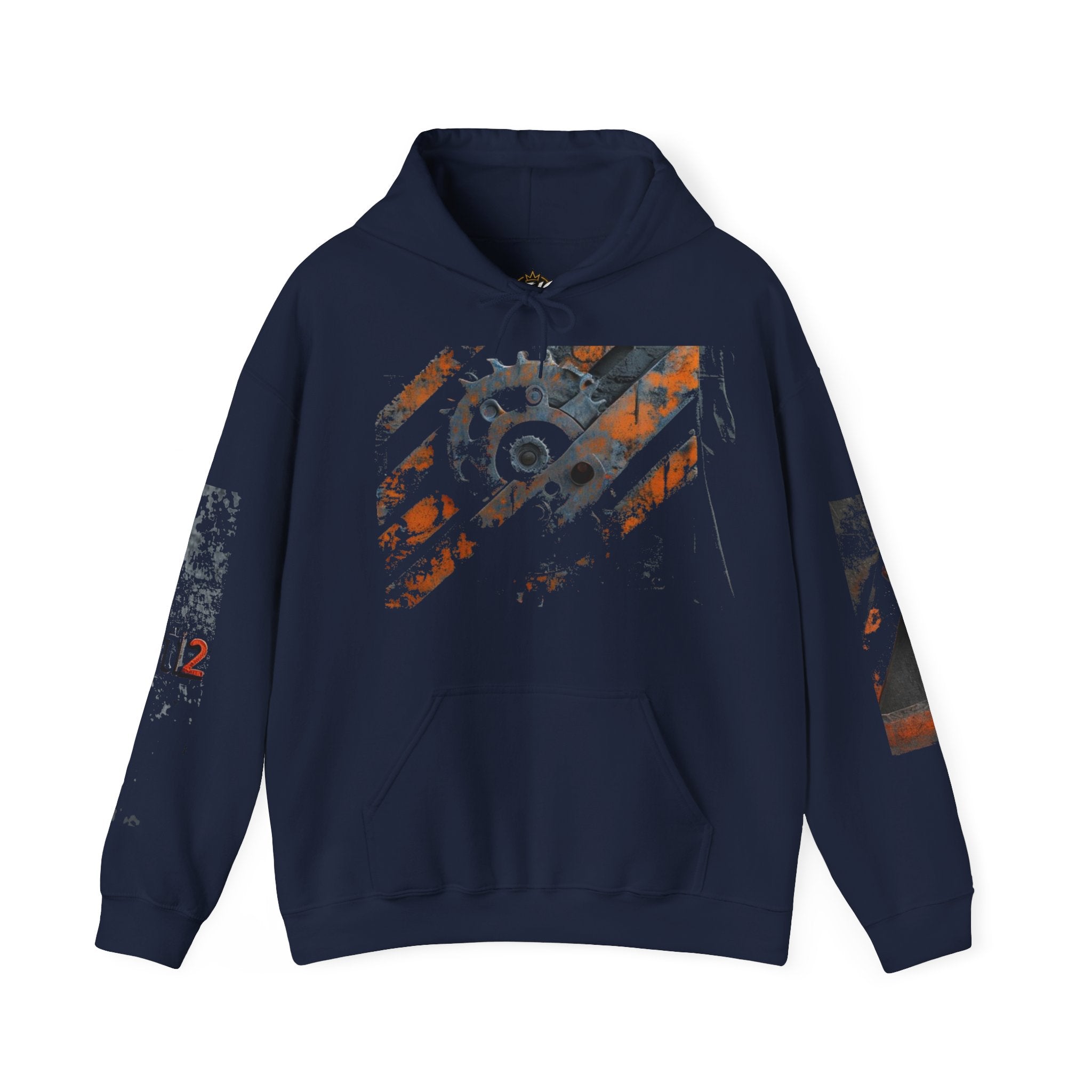 Industrial Gear Graphic Hoodie — Vintage Mechanical Engine Streetwear - TNC Designz