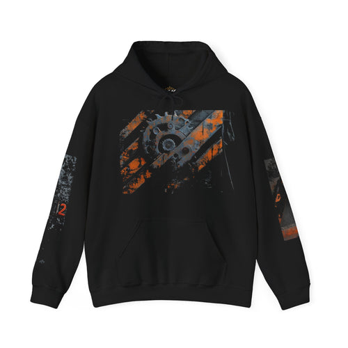Industrial Gear Graphic Hoodie — Vintage Mechanical Engine Streetwear - TNC Designz