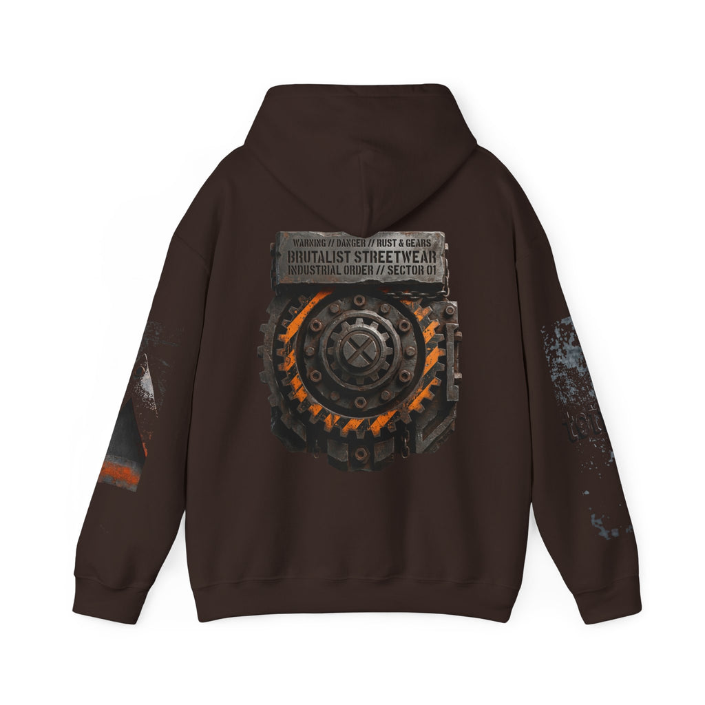 Industrial Gear Graphic Hoodie — Vintage Mechanical Engine Streetwear - TNC Designz