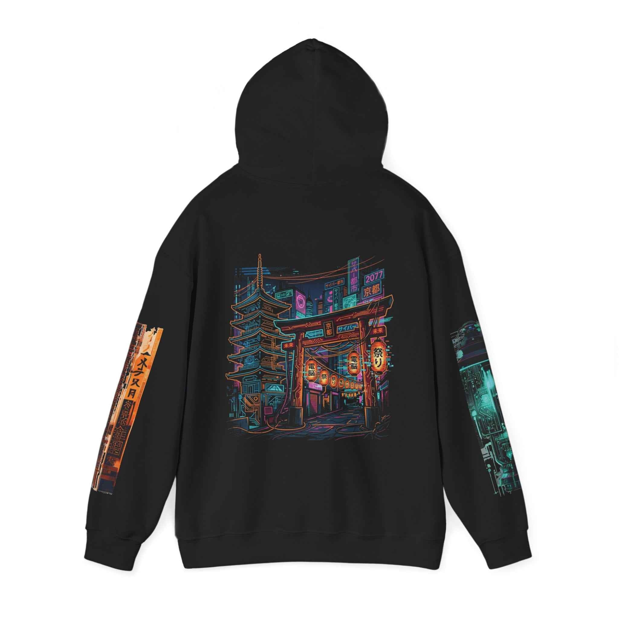 TNC Cyber-Kyoto Nightlife Heavyweight Hoodie - TNC Designz
