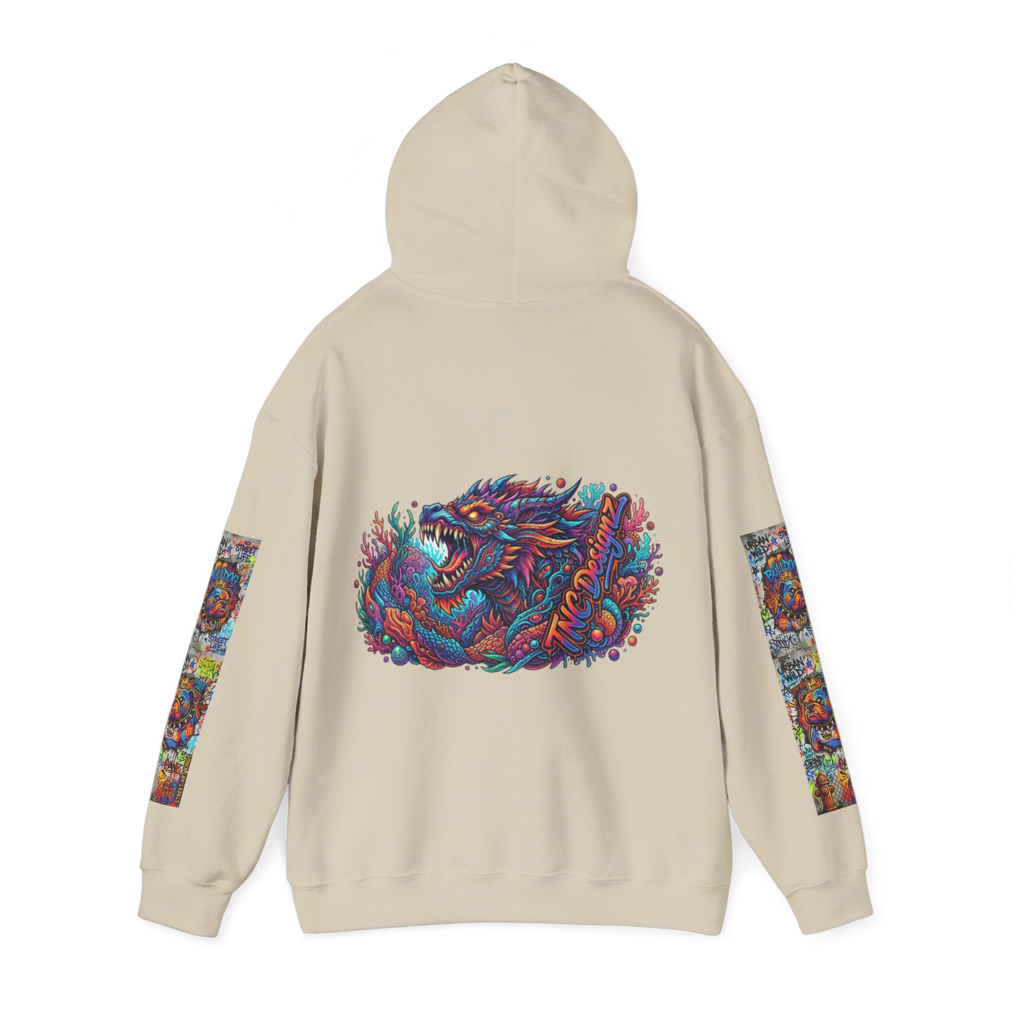 Street Art Dragon Hoodie — "Hyper Street Star" Graffiti Pullover