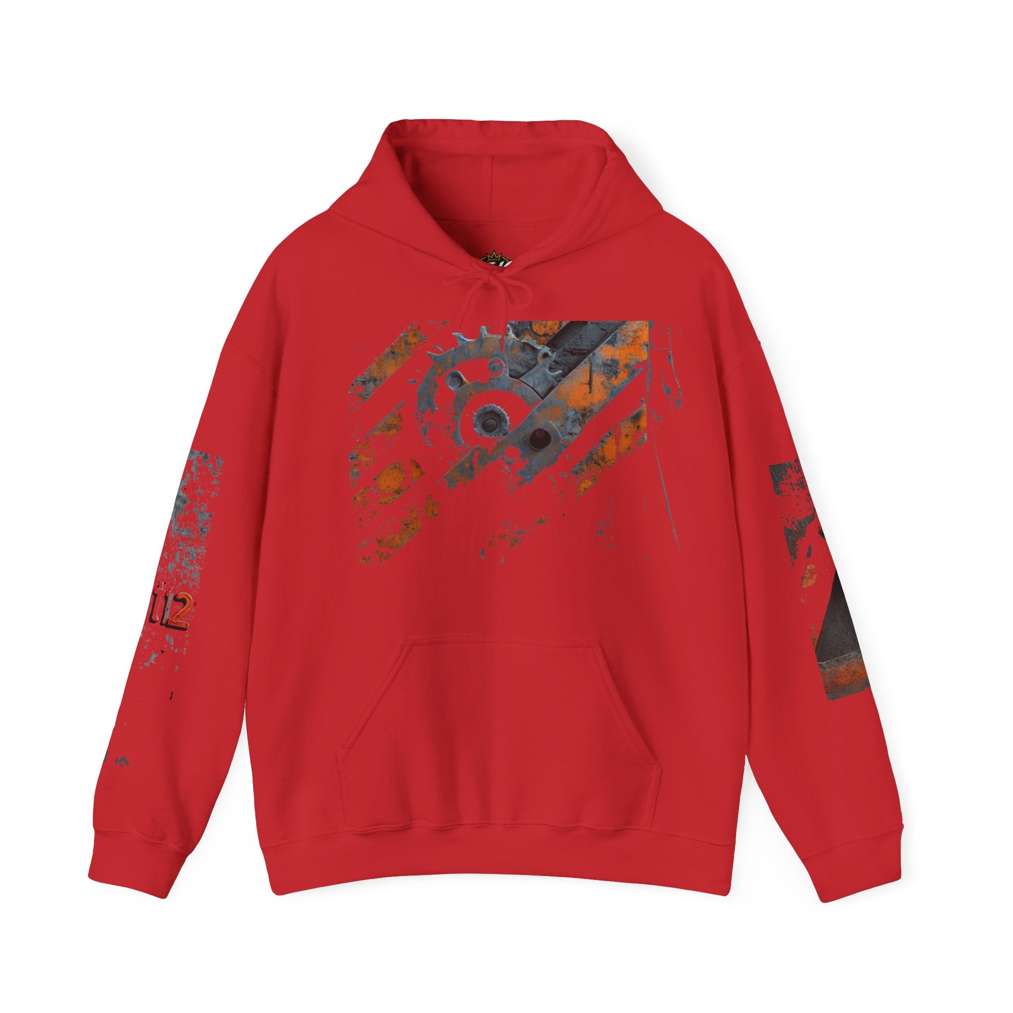Industrial Gear Graphic Hoodie — Vintage Mechanical Engine Streetwear - TNC Designz