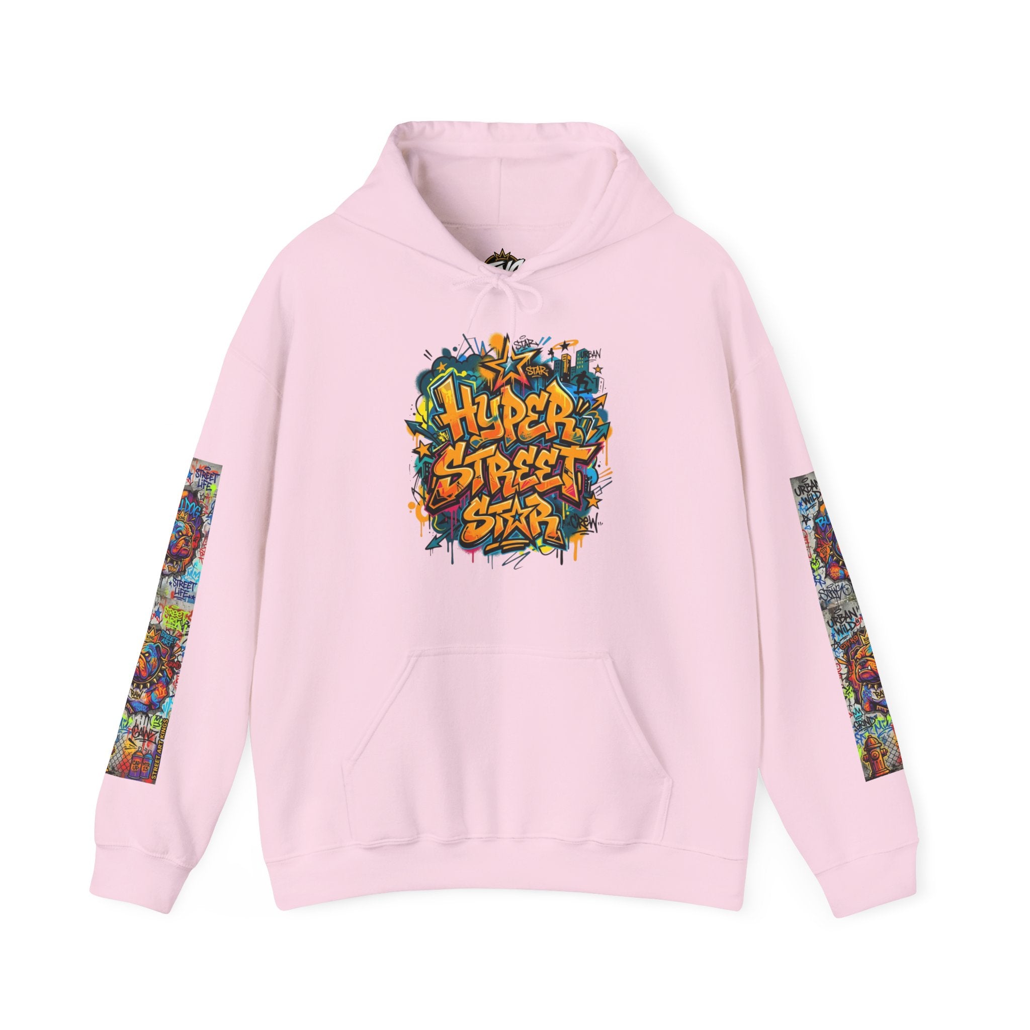 Street Art Dragon Hoodie — "Hyper Street Star" Graffiti Pullover - TNC Designz