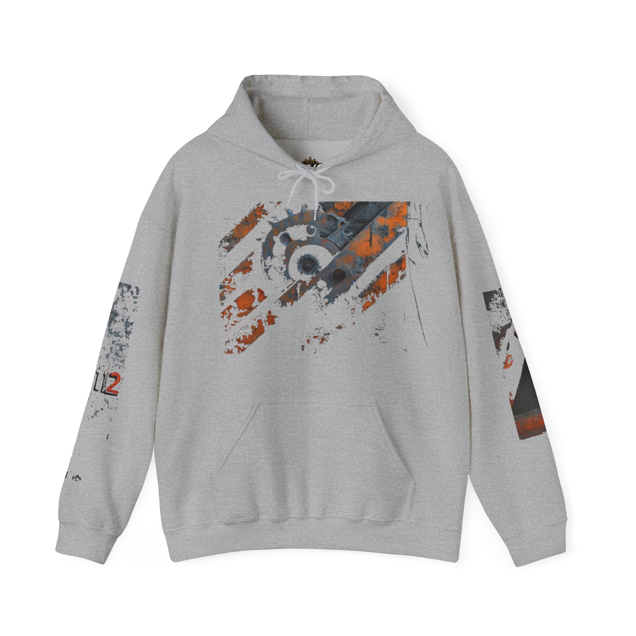 Industrial Gear Graphic Hoodie — Vintage Mechanical Engine Streetwear - TNC Designz