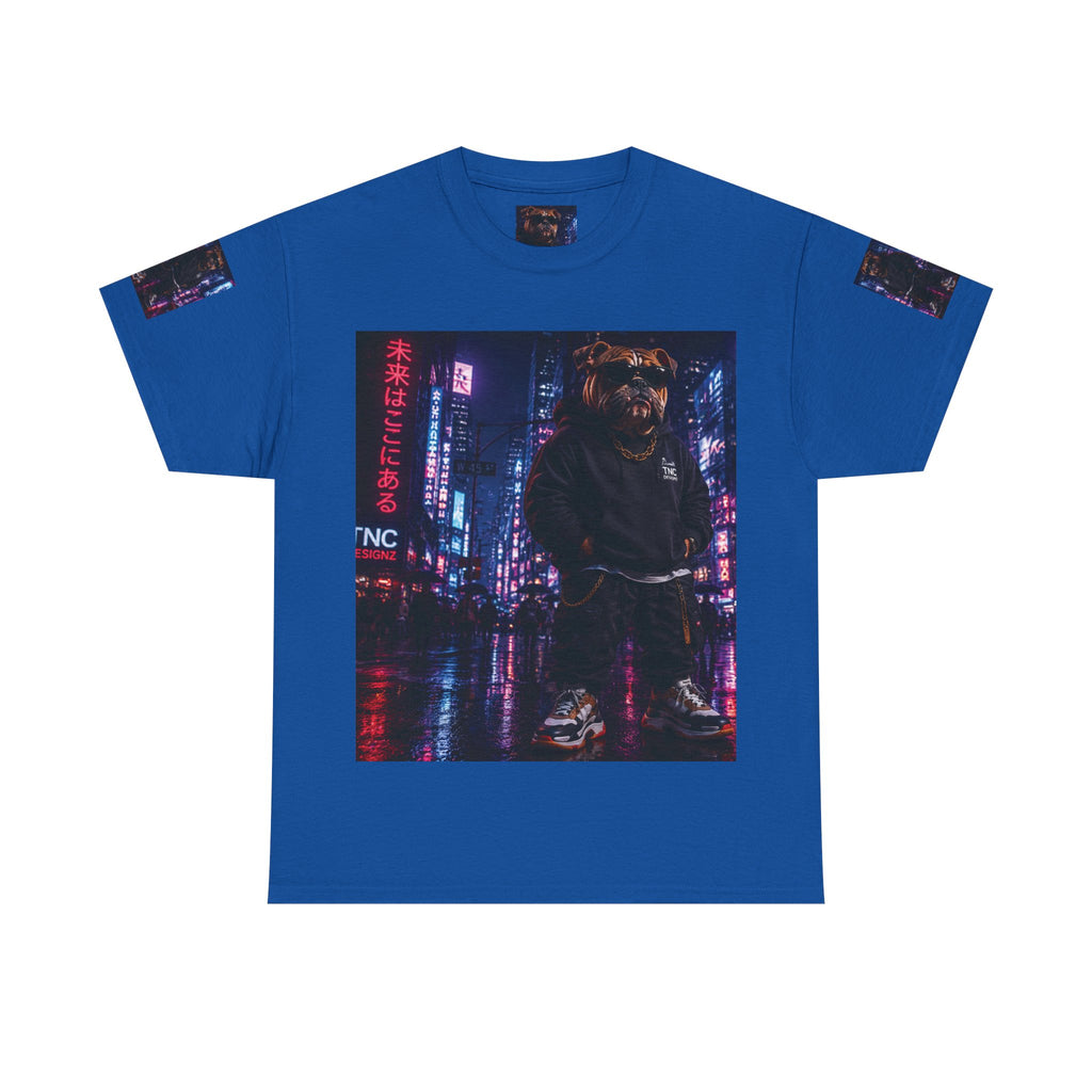TNC Bulldog Streetwear Range — Animated Bulldog Character in Hoodie & Gold Chain