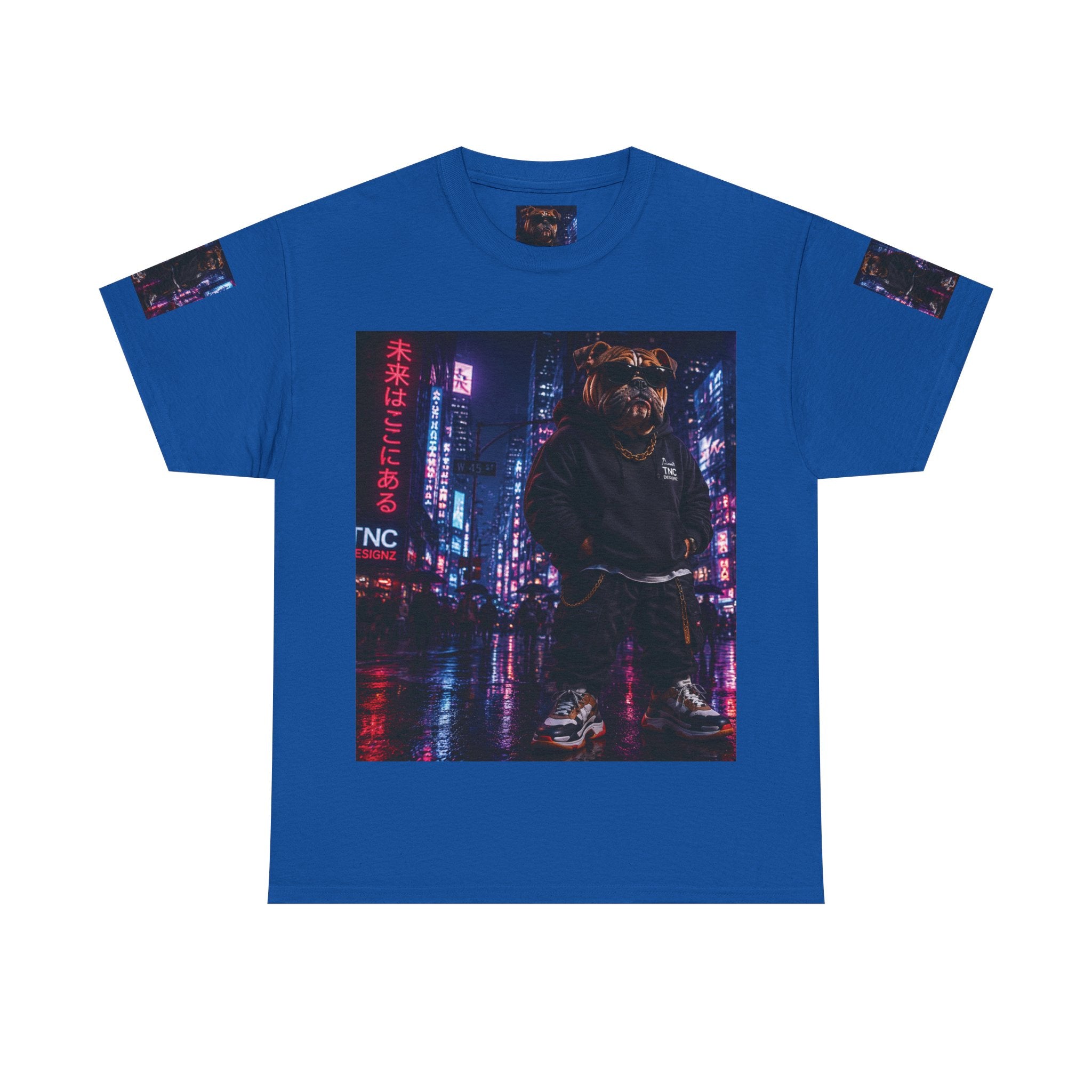 TNC Bulldog Streetwear Range — Animated Bulldog Character in Hoodie & Gold Chain