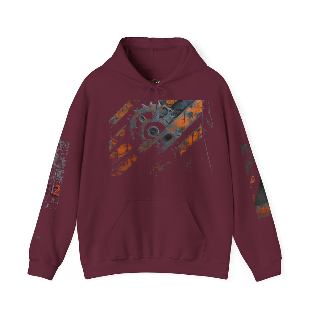 Industrial Gear Graphic Hoodie — Vintage Mechanical Engine Streetwear - TNC Designz