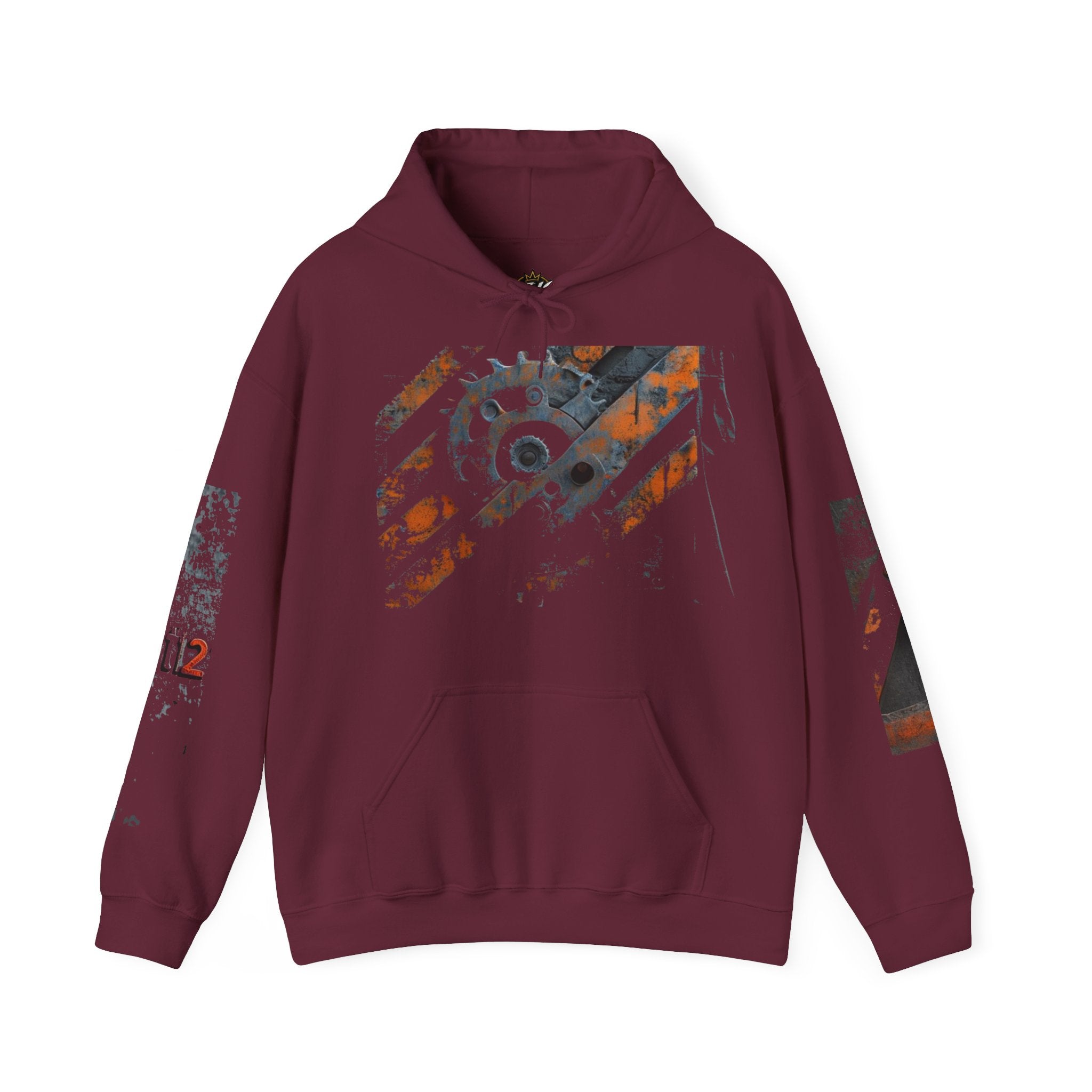 Industrial Gear Graphic Hoodie — Vintage Mechanical Engine Streetwear - TNC Designz
