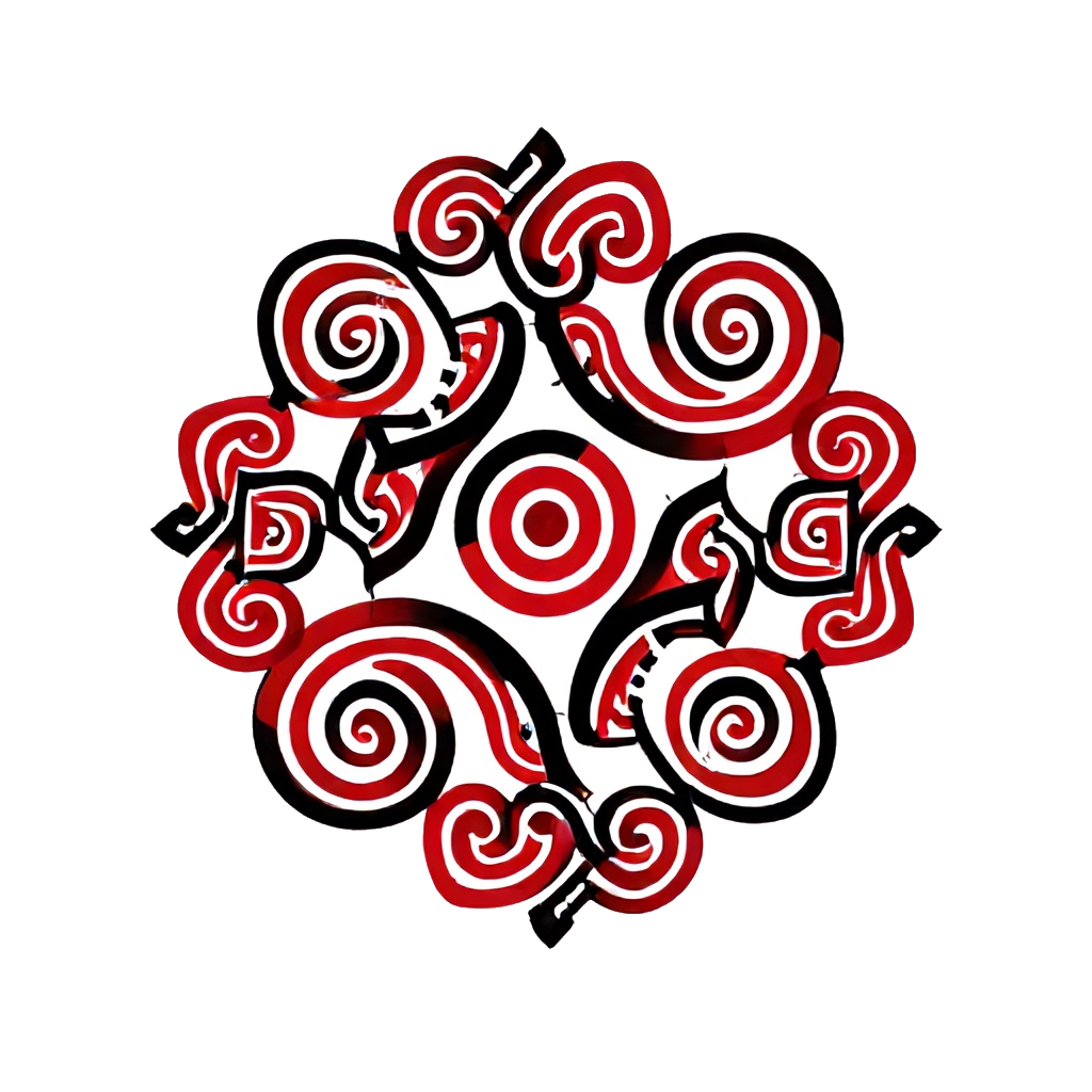 TNC "Māori Koru Swirls" Heavyweight Streetwear Hoodie — Boxy Fit