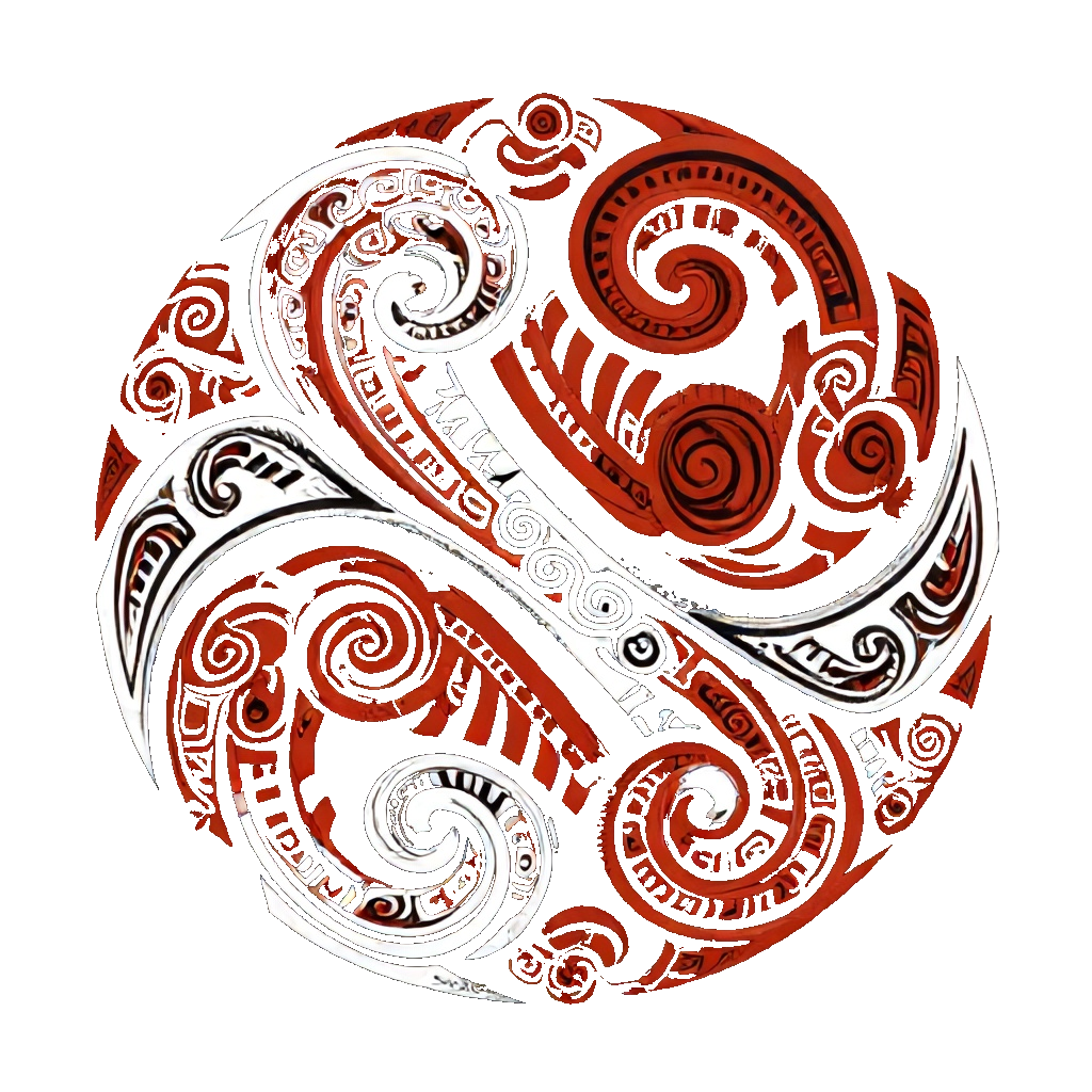 TNC "Māori Koru Swirls" Heavyweight Streetwear Hoodie — Boxy Fit