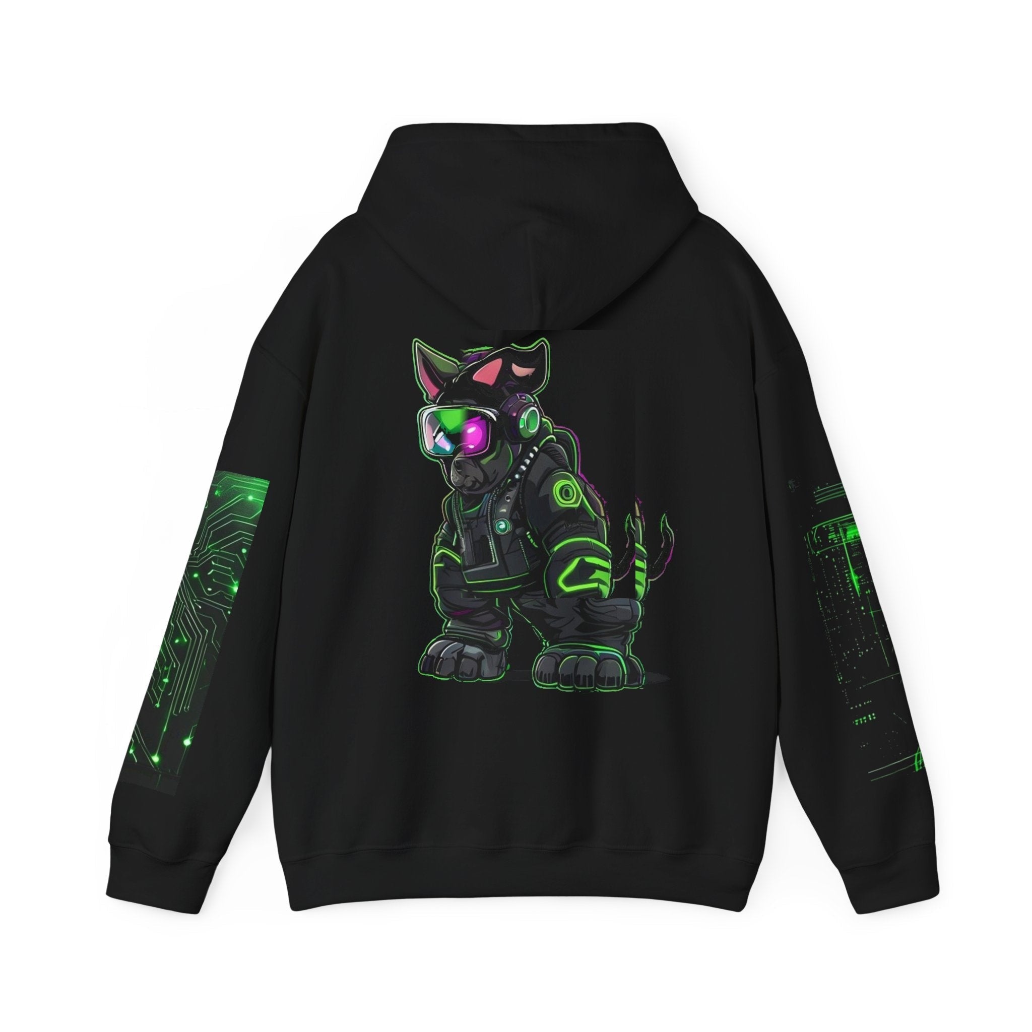 TNC Cyberpunk Cat Heavyweight Streetwear Hoodie