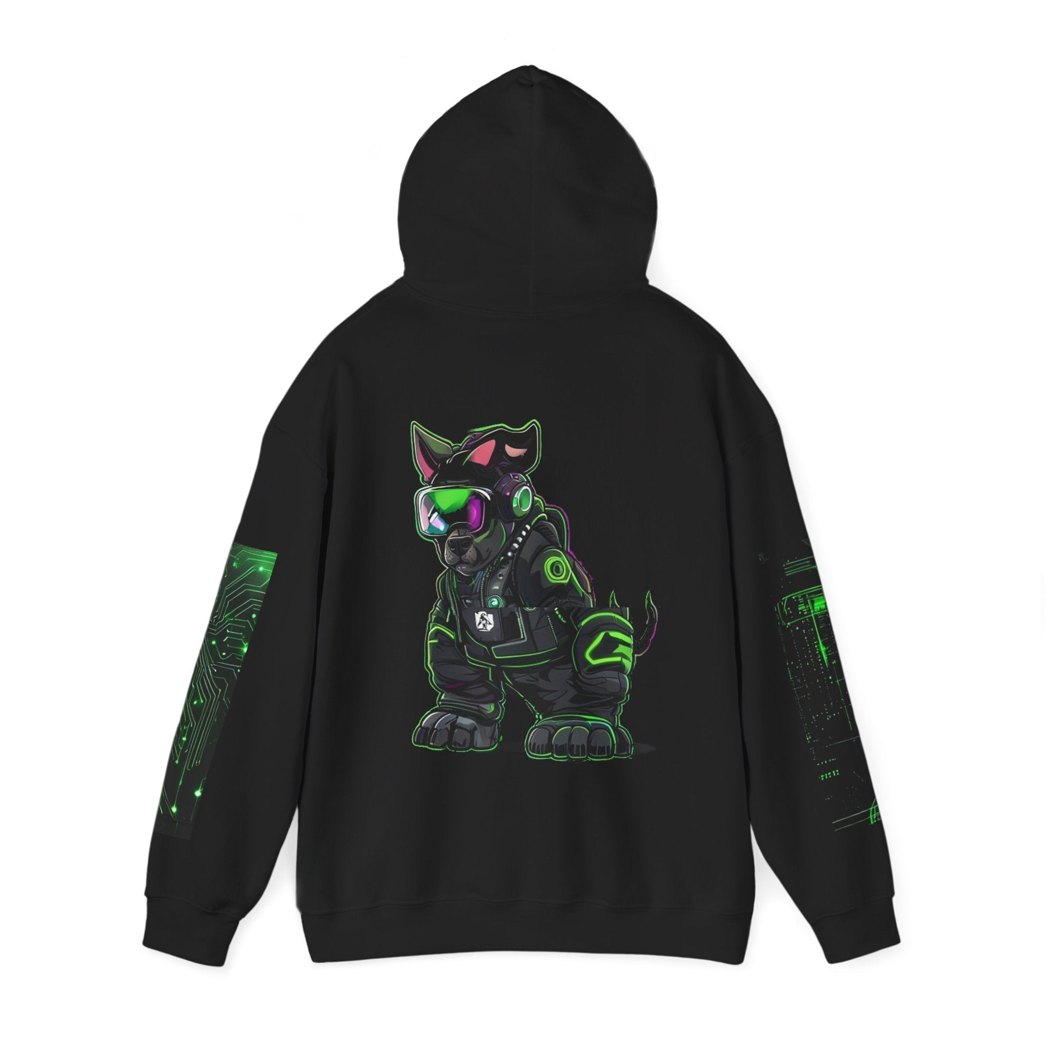 TNC Cyberpunk Cat Heavyweight Streetwear Hoodie